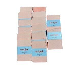 CAT & JACK TIGHTS PINK LOT OF 14 GIRLS SIZE M (7-10) 12 FOOTLESS 2 FOOTED NEW